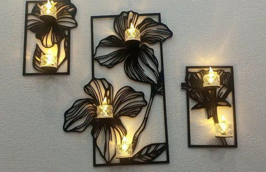 Elegant Black Flower Wall Decoration