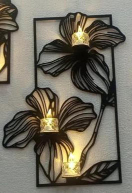 Elegant Black Flower Wall Decoration